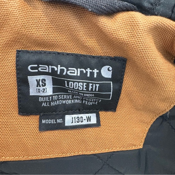 Carhartt Women's Washed Duck Insulated Active Jacket in Carhartt Brown size XS - Picture 4 of 6